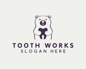 Tooth - Bear Dental Tooth logo design
