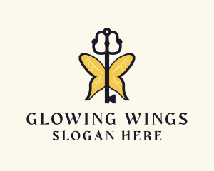 Elegant Wing Key logo design