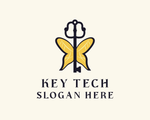 Elegant Wing Key logo design