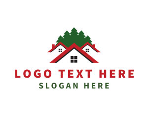 Trees - House Building Tree logo design