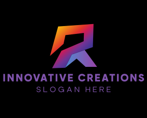 Creator - Gradient Letter R logo design