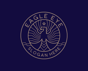 Premium Flying Eagle logo design