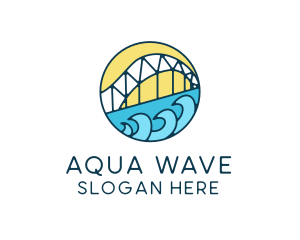 San Francisco Bay Bridge Wave logo design