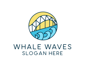 San Francisco Bay Bridge Wave logo design