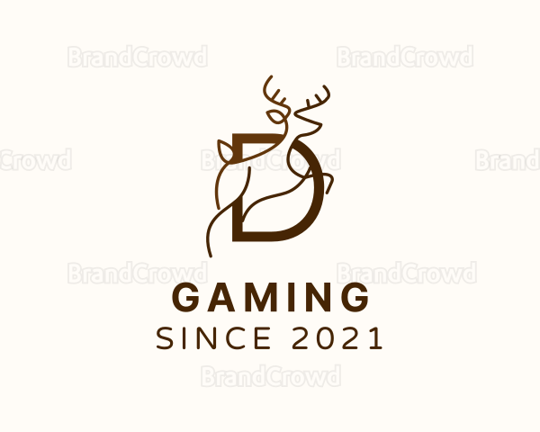 Deer Letter D Logo