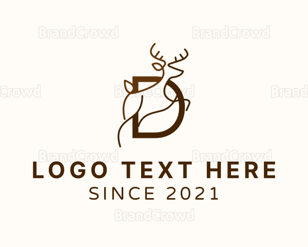 Deer Letter D Logo