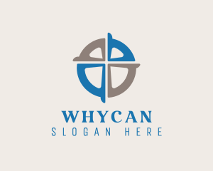 Modern Cross Religion Logo