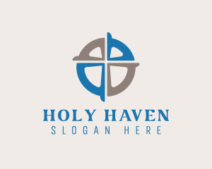 Modern Cross Religion logo design