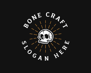 Skeleton - Death Skull Skeleton logo design