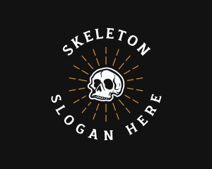 Death Skull Skeleton logo design