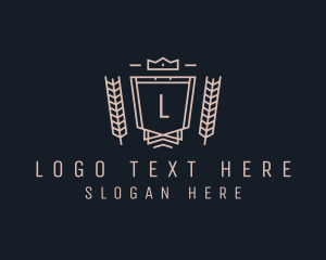 Learning Center - Wheat Crown Shield Regal logo design