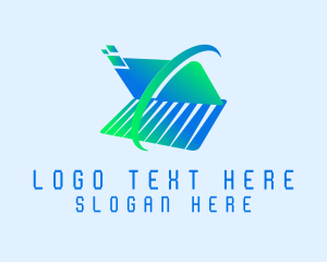 Network - Laptop Orbit Pixel logo design