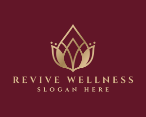 Rejuvenating - Gold Lotus Wellness logo design