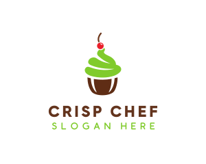 Cherry Mint Cupcake logo design