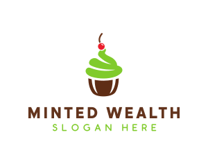 Cherry Mint Cupcake logo design