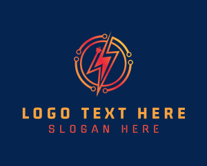 Bolt - Lightning Circuit Plug logo design