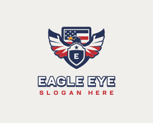 USA Patriotic Eagle logo design