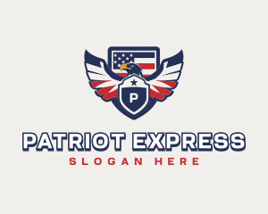 USA Patriotic Eagle logo design