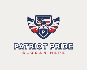 USA Patriotic Eagle logo design