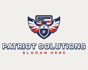 USA Patriotic Eagle logo design