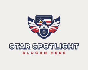 USA Patriotic Eagle logo design