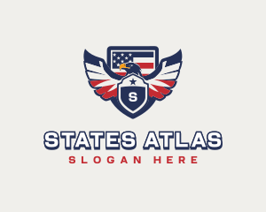 USA Patriotic Eagle logo design