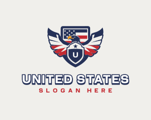 USA Patriotic Eagle logo design