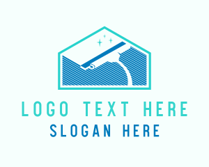 Home Cleaning - House Clean Wiper logo design