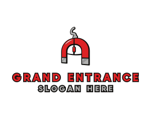 Entrance - Red Magnetic Mouse logo design