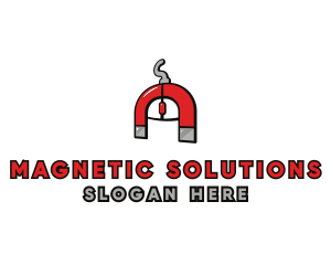 Magnetic - Red Magnetic Mouse logo design