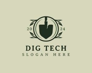 Dig - Shovel Leaves Landscaping logo design