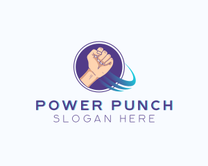 Boxing - Power Fist Hand logo design
