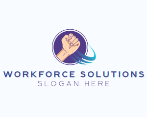 Labor - Power Fist Hand logo design