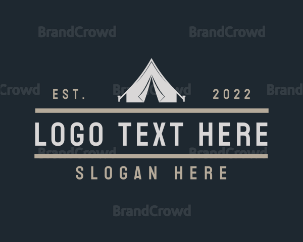 Tent Camping Gear Logo