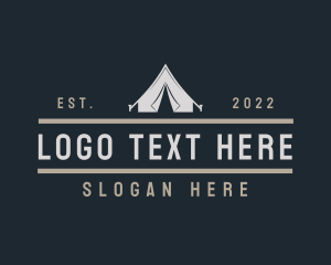 Camping Equipment - Tent Camping Gear logo design