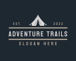 Tent Camping Gear logo design