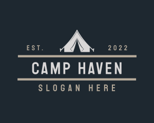 Tent - Tent Camping Gear logo design