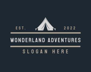 Tent Camping Gear logo design