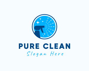 Cleanser - Sanitation Cleaning Sprayer logo design