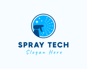 Sprayer - Sanitation Cleaning Sprayer logo design