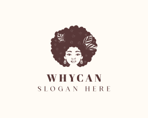 Hairstyle - Afro Woman Hairdresser logo design