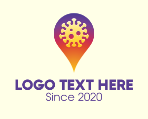 Geolocator - Virus Location Pin logo design