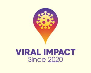 Infection - Virus Location Pin logo design