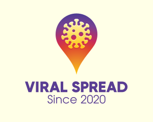 Infection - Virus Location Pin logo design