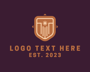 Law Firm - Law School Column Shield logo design