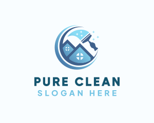 Squeegee House Cleaning logo design