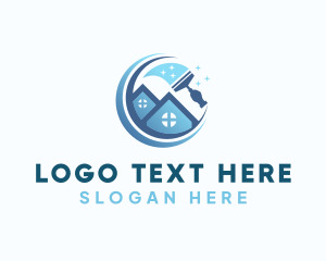 Disinfection - Squeegee House Cleaning logo design