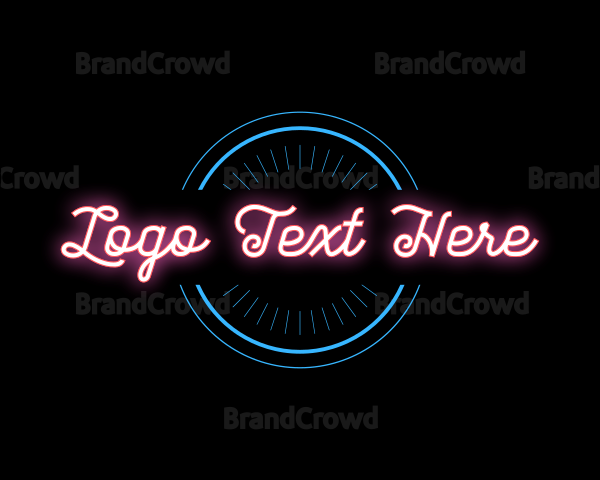 Bright Neon Sign Logo