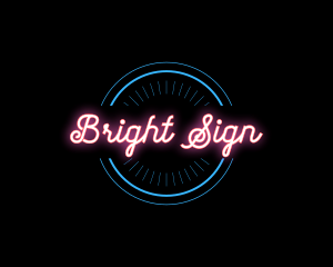 Sign - Bright Neon Sign logo design