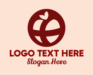 Vegan - Red Apple Cross logo design